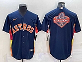 Men's Houston Astros Navy Blue Champions Big Logo Stitched MLB Cool Base Nike Jersey,baseball caps,new era cap wholesale,wholesale hats